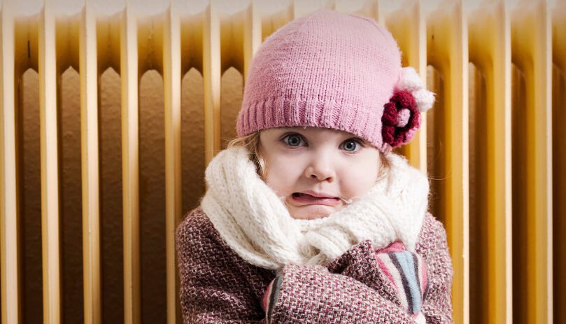 Little Girl In Scarf & Coat